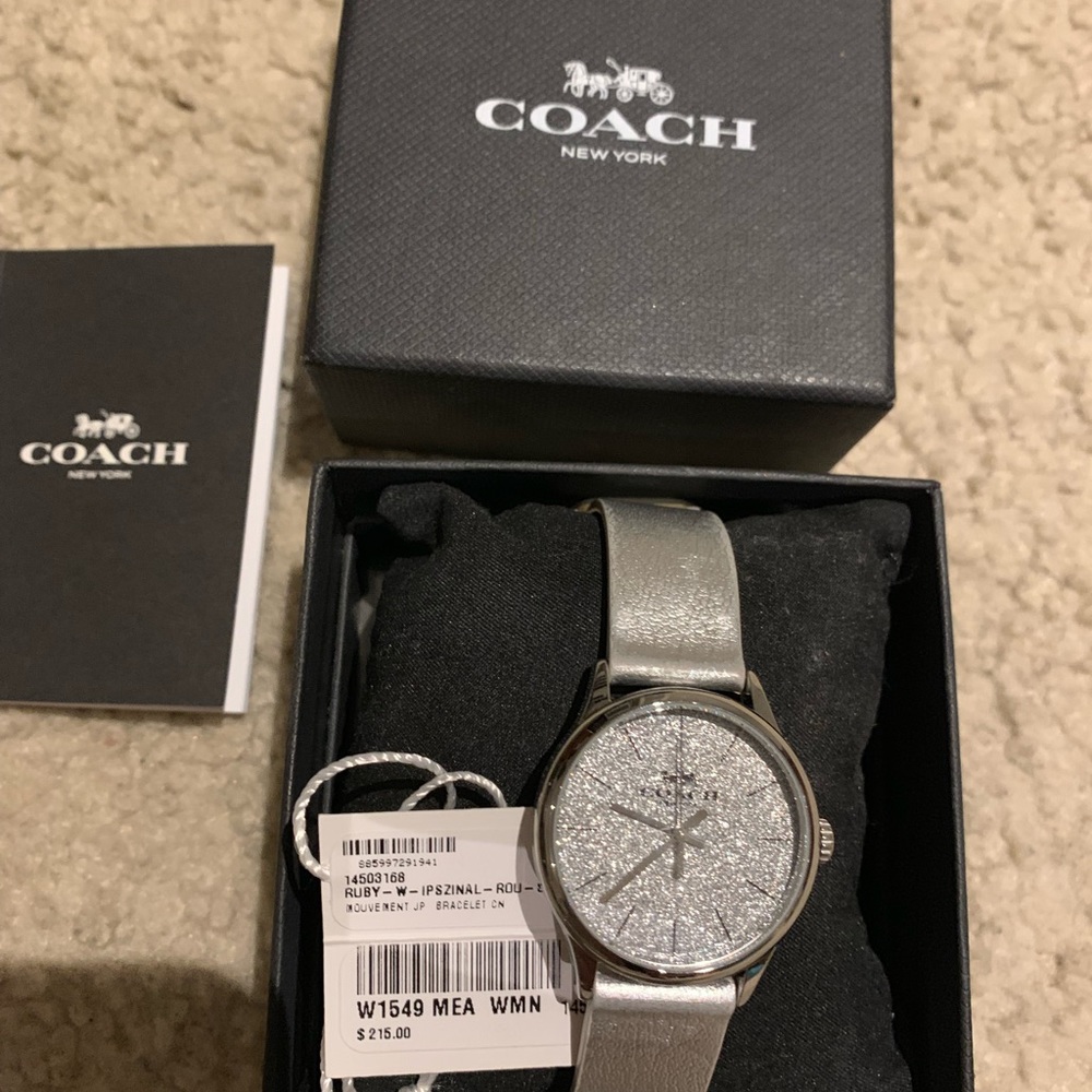 Women’s silver Coach watch - Picture 3 of 5